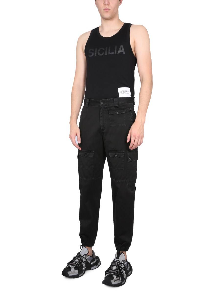 DOLCE & GABBANA PANTALONE CARGO IN COTONE