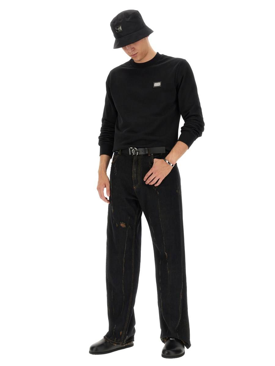DOLCE & GABBANA PANTALONE IN DENIM