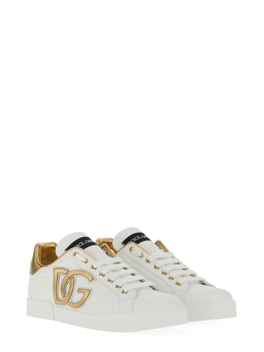 DOLCE & GABBANA SNEAKER PORTOFINO IN PELLE