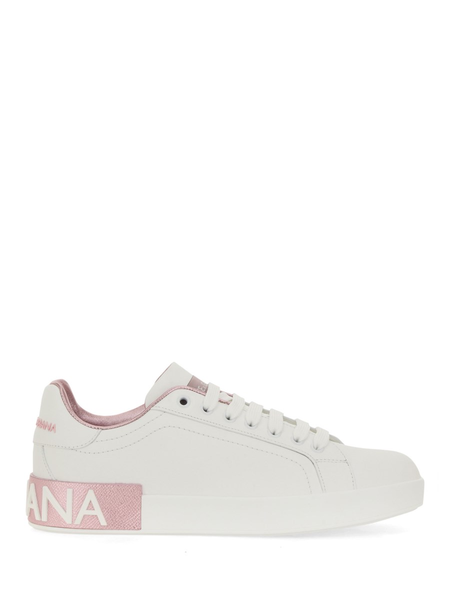 DOLCE & GABBANA SNEAKER PORTOFINO IN PELLE CON LOGO