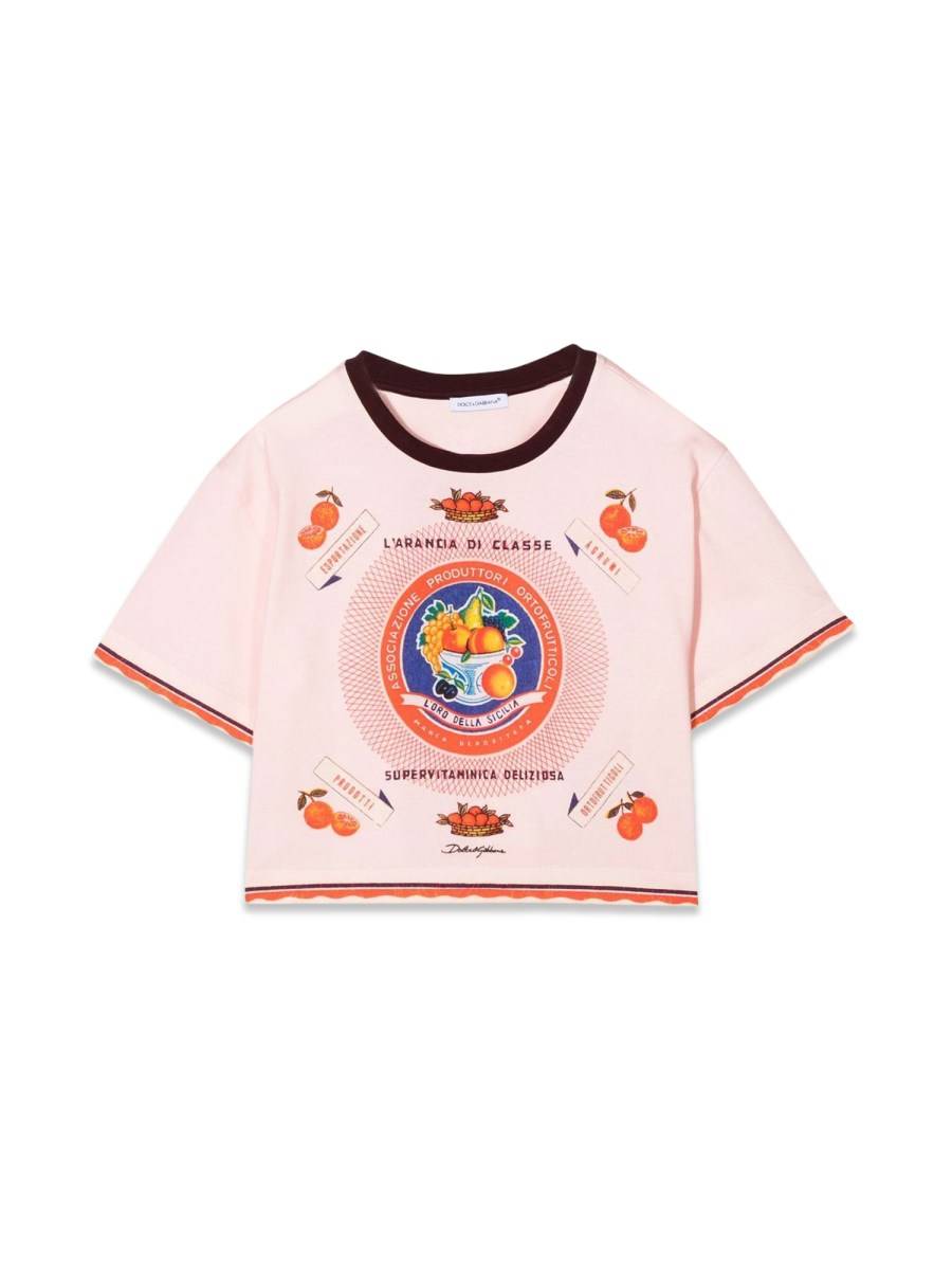 DOLCE & GABBANA T-SHIRT ARANCIA DI CLASSE