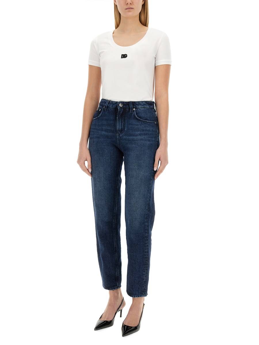 DOLCE & GABBANA T-SHIRT IN JERSEY CON LOGO