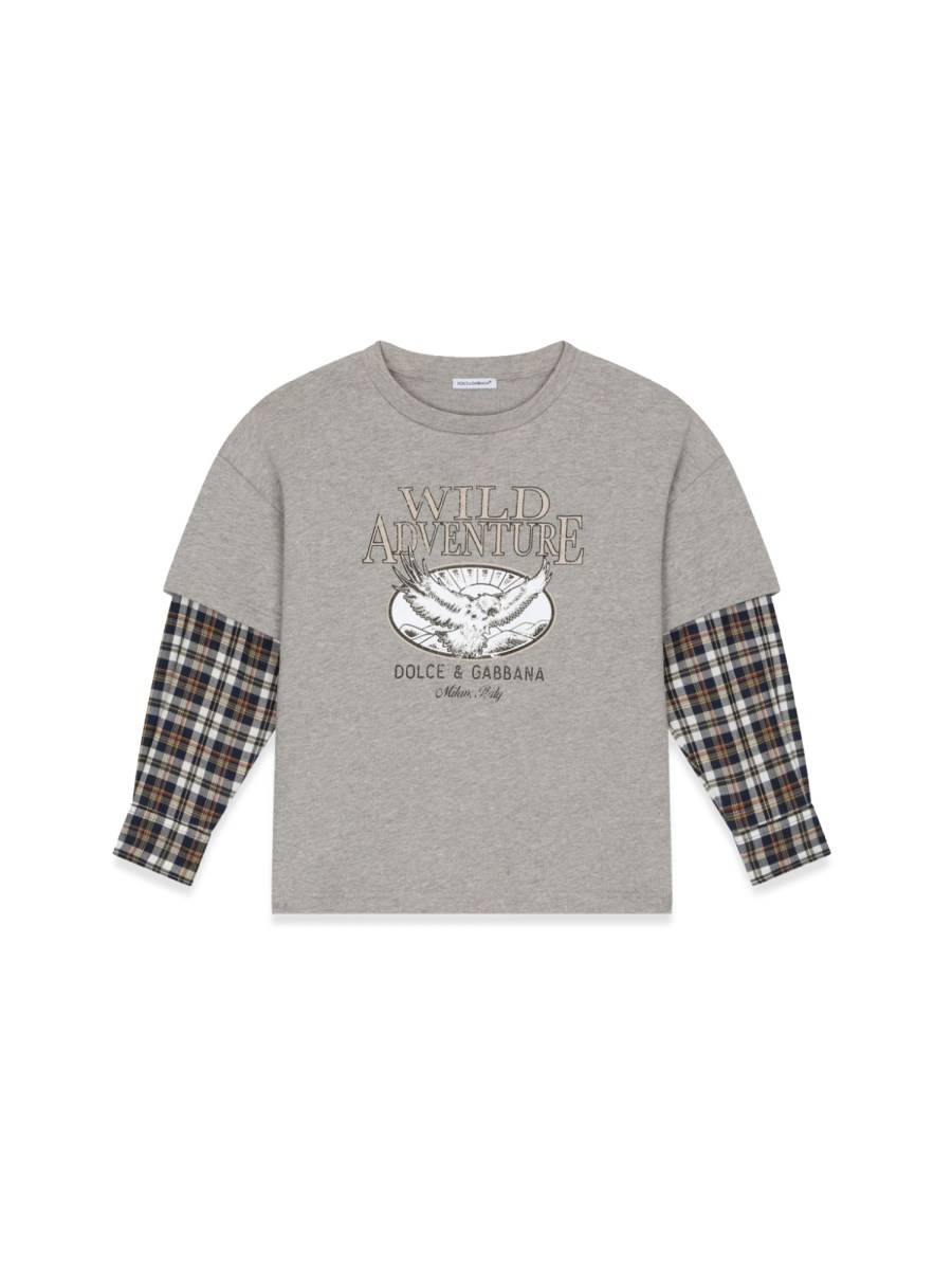 DOLCE & GABBANA t-shirt prateria maniche quadri