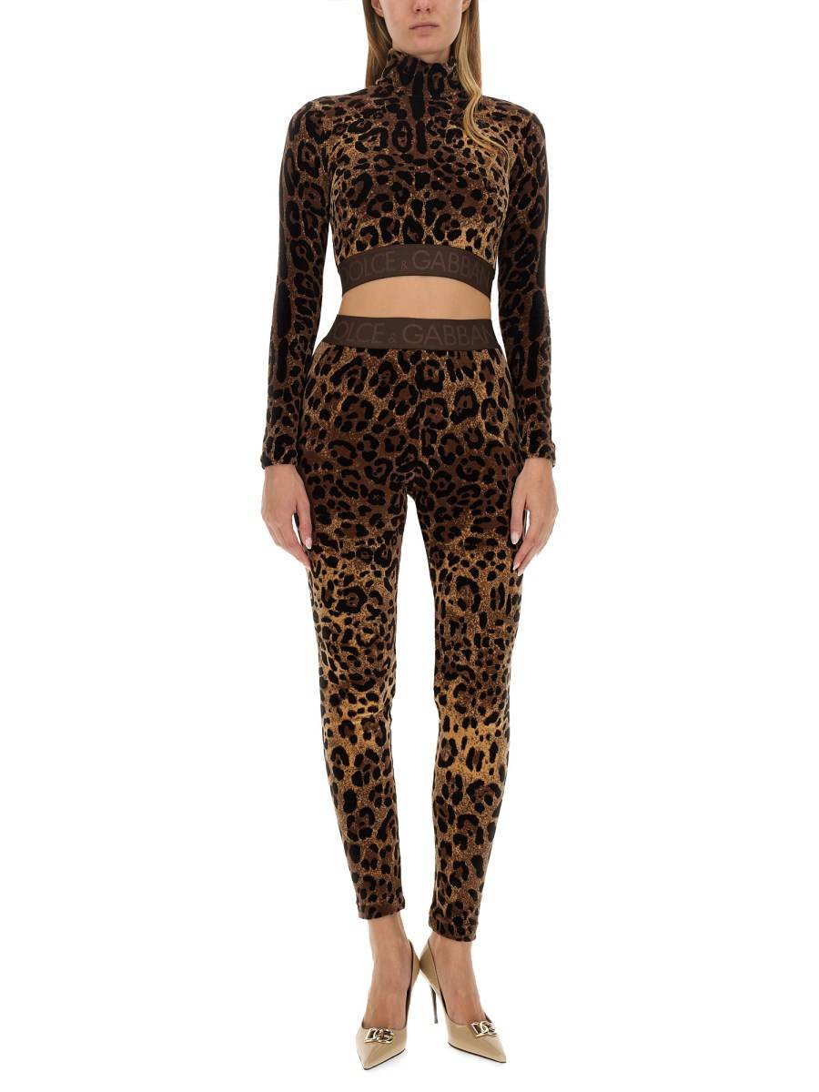 DOLCE & GABBANA TOP CON MOTIVO ANIMALIER