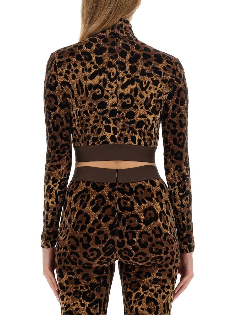 DOLCE & GABBANA TOP CON MOTIVO ANIMALIER