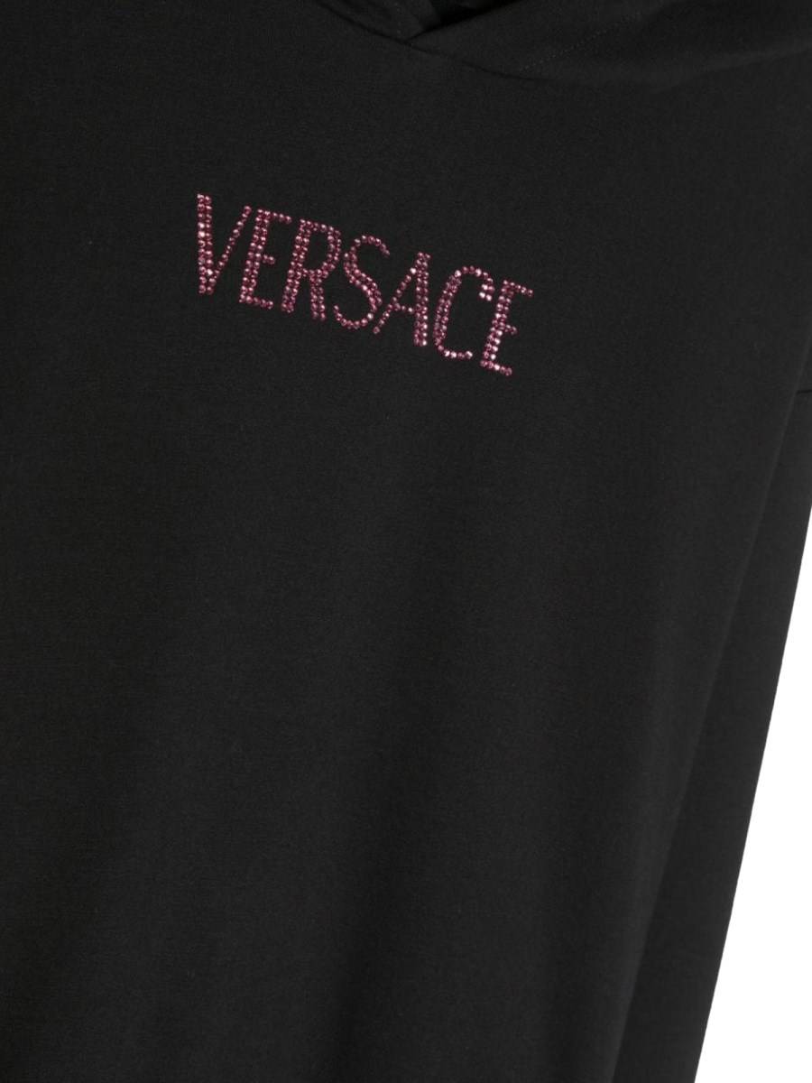 VERSACE Dress Fleece + Barocco Cocco Poly Twill + Logo Embroidery