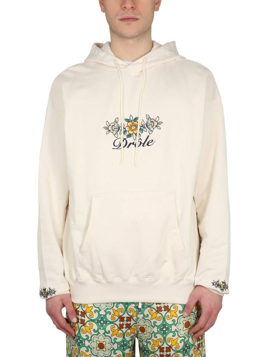 DRÔLE DE MONSIEUR FELPA CON CAPPUCCIO DROLE FLEURI