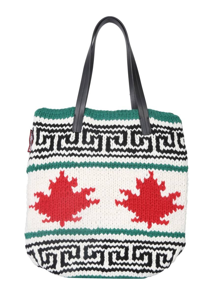 DSQUARED BORSA SHOPPING LARGE IN MISTO LANA