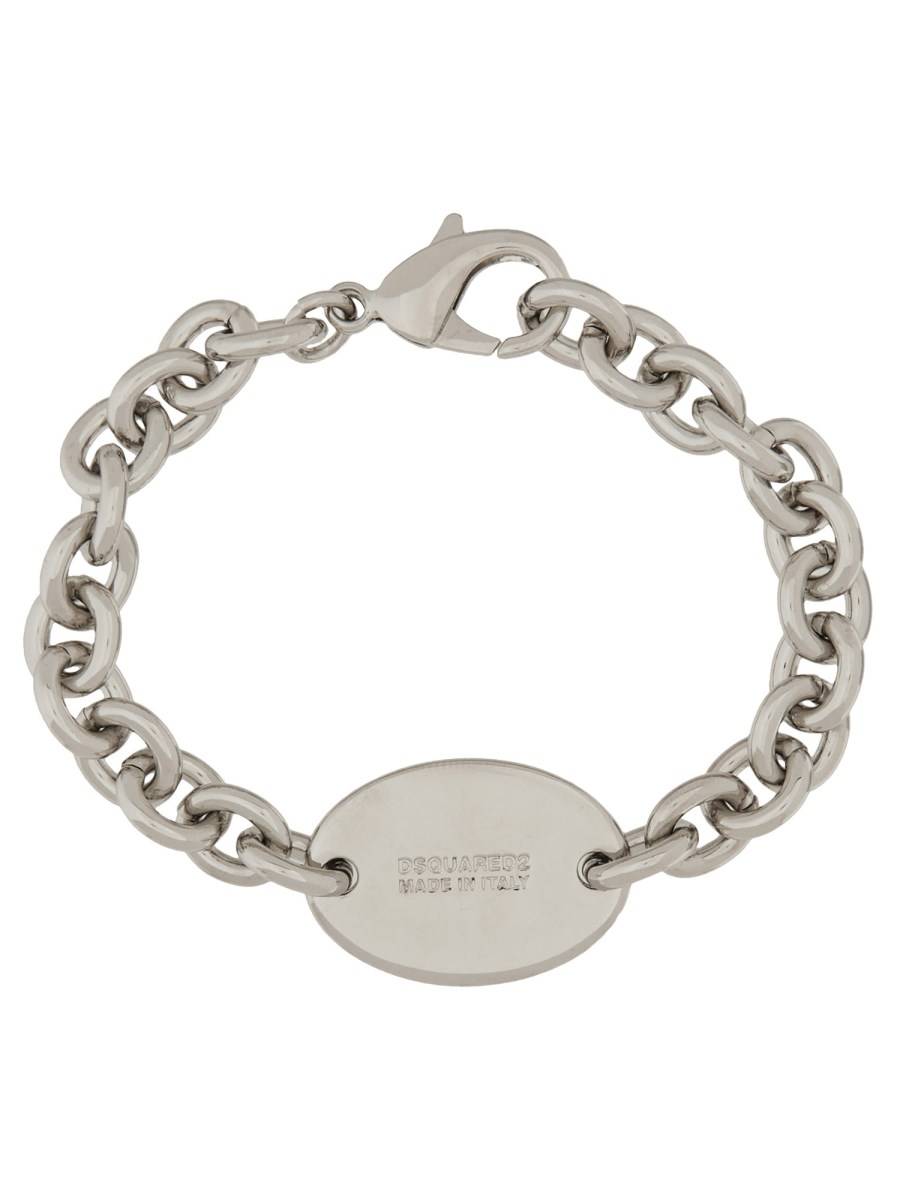 DSQUARED BRACCIALE A CATENA CON TAG D2