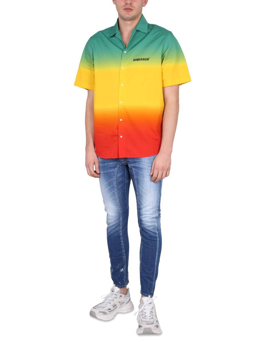 DSQUARED CAMICIA BOWLING IN COTONE
