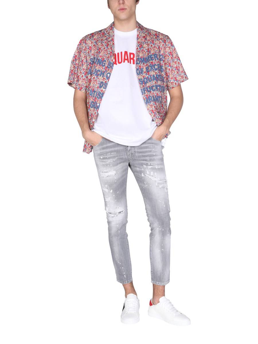 DSQUARED CAMICIA "BOWLING" IN COTONE