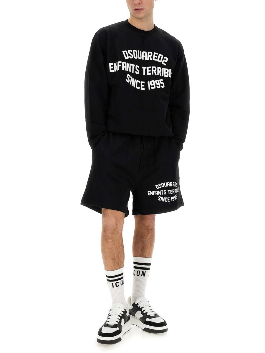 DSQUARED FELPA CON STAMPA LOGO