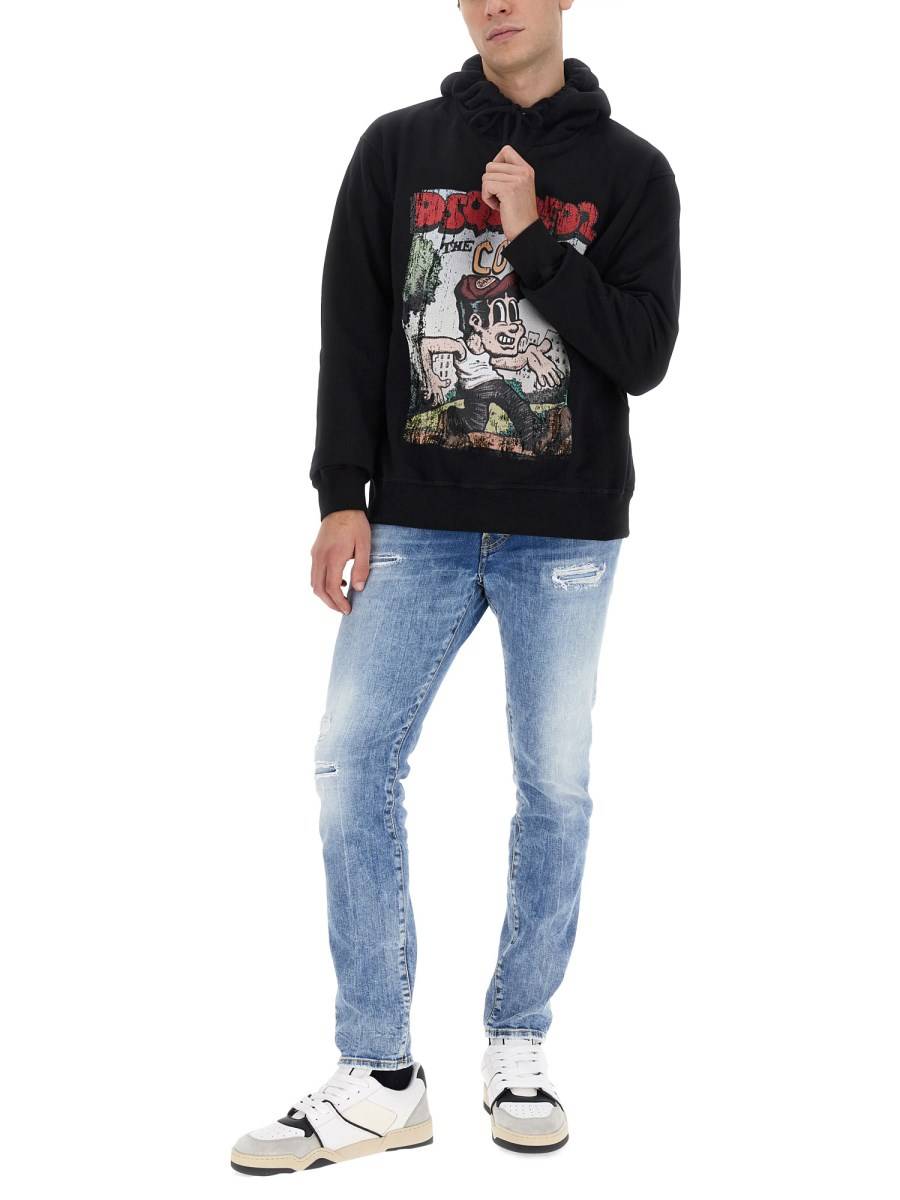DSQUARED FELPA CON STAMPA LOGO