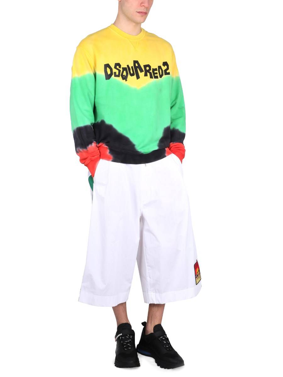 DSQUARED FELPA D2 JAMAICA CON MOTIVO TIE DYE