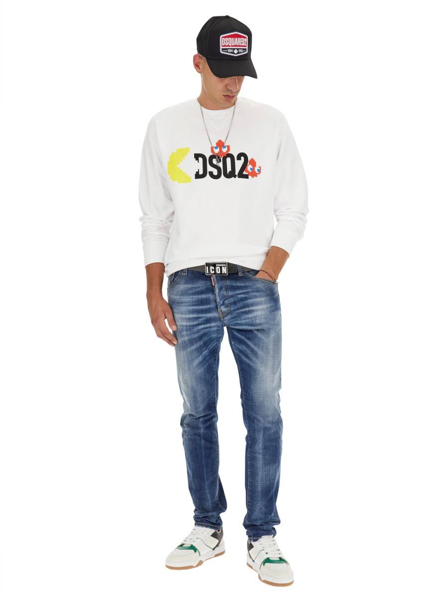 DSQUARED FELPA DSQUARED X PAC-MAN IN COTONE