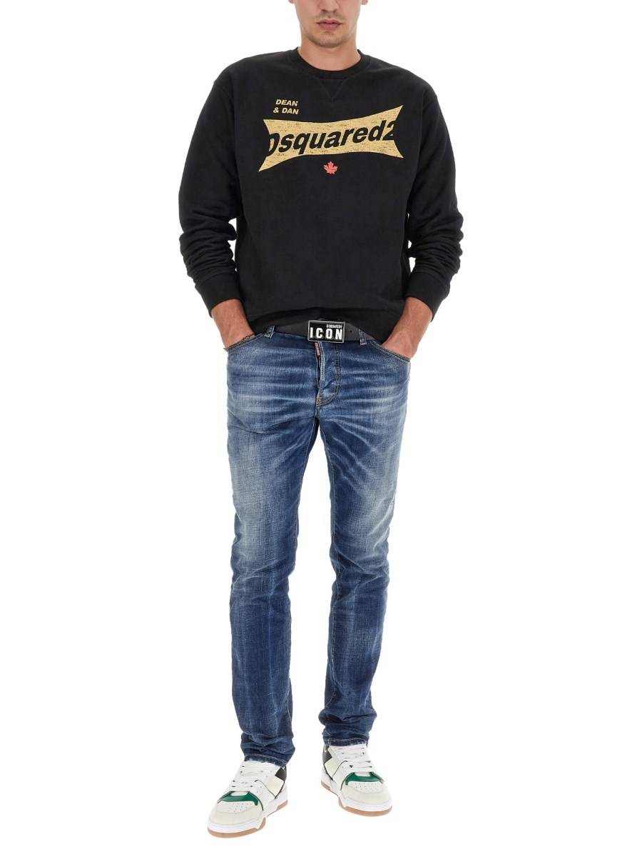 DSQUARED FELPA IN COTONE CON LOGO