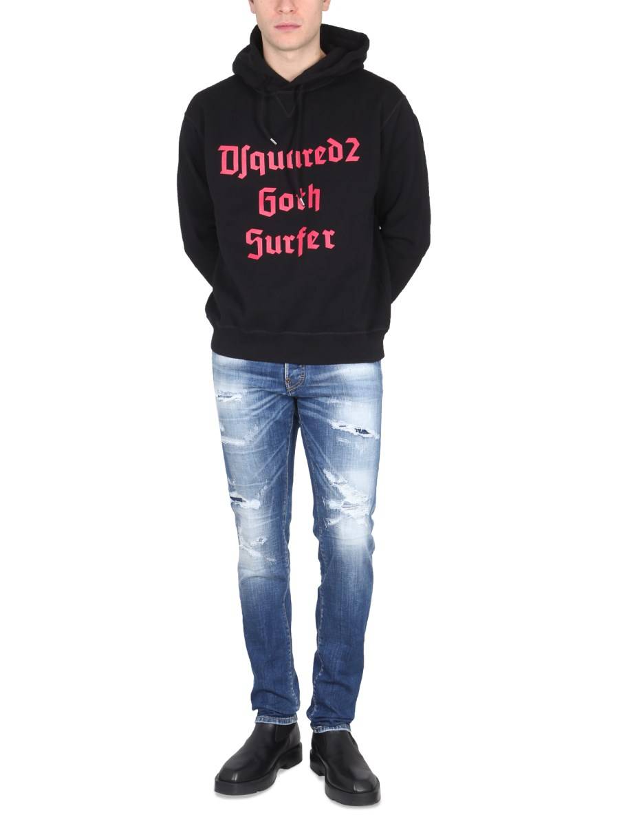 DSQUARED FELPA IN COTONE CON STAMPA LOGO