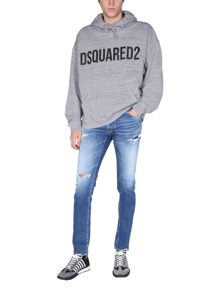 DSQUARED FELPA IN COTONE CON STAMPA LOGO