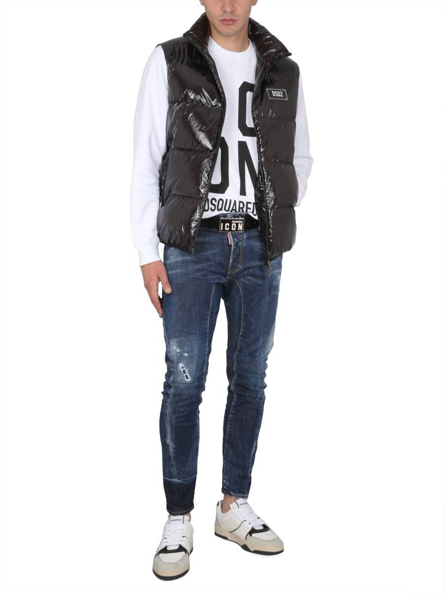 DSQUARED FELPA IN COTONE CON STAMPA LOGO