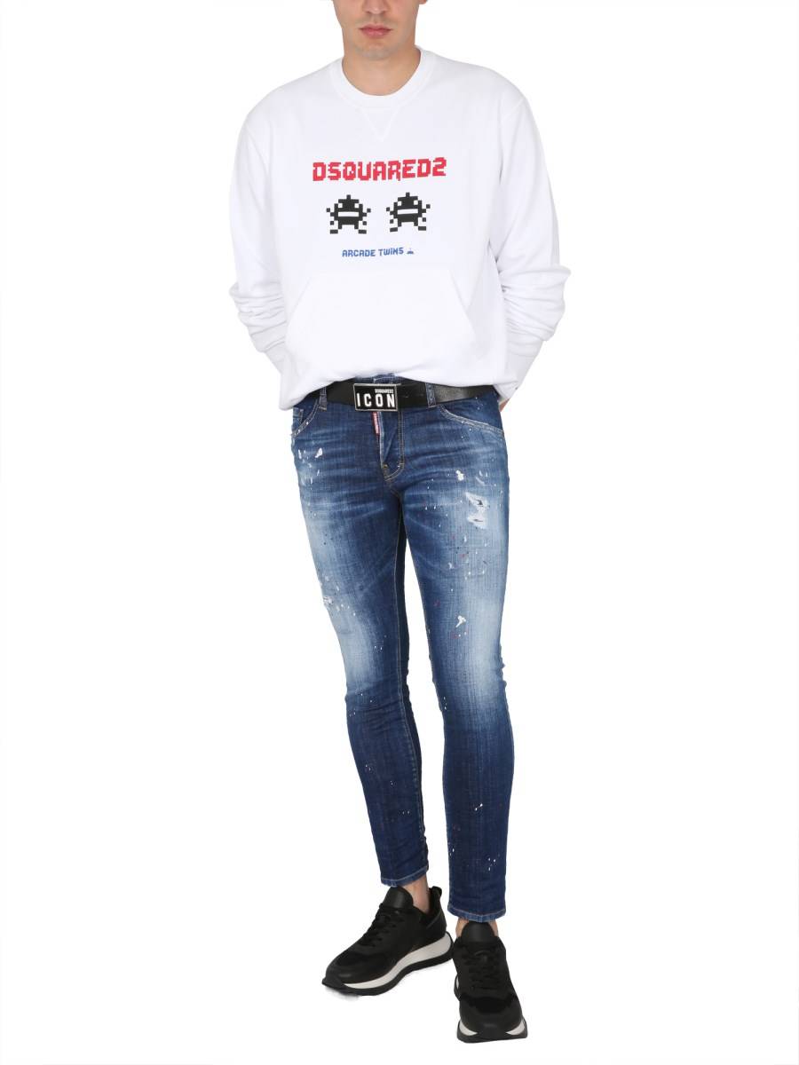 DSQUARED FELPA IN COTONE CON STAMPA LOGO