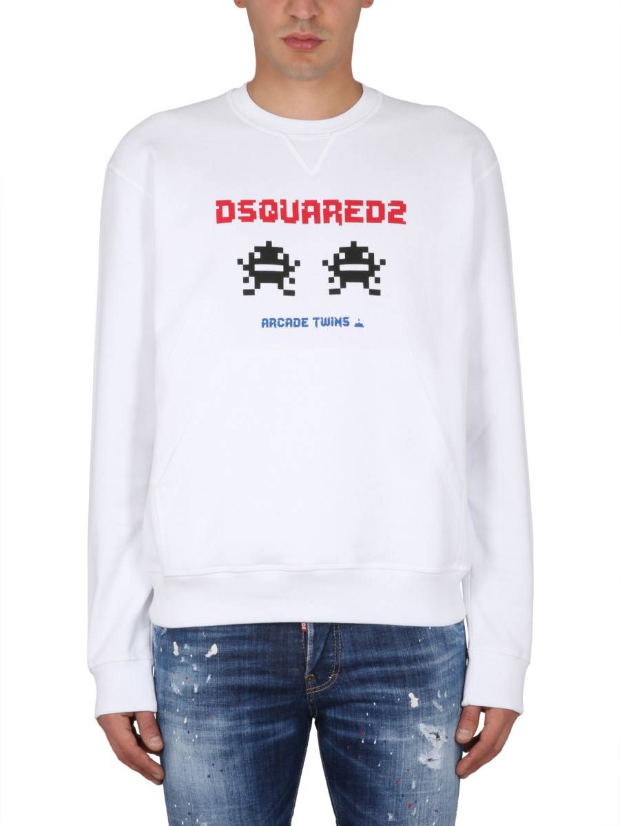 DSQUARED FELPA IN COTONE CON STAMPA LOGO