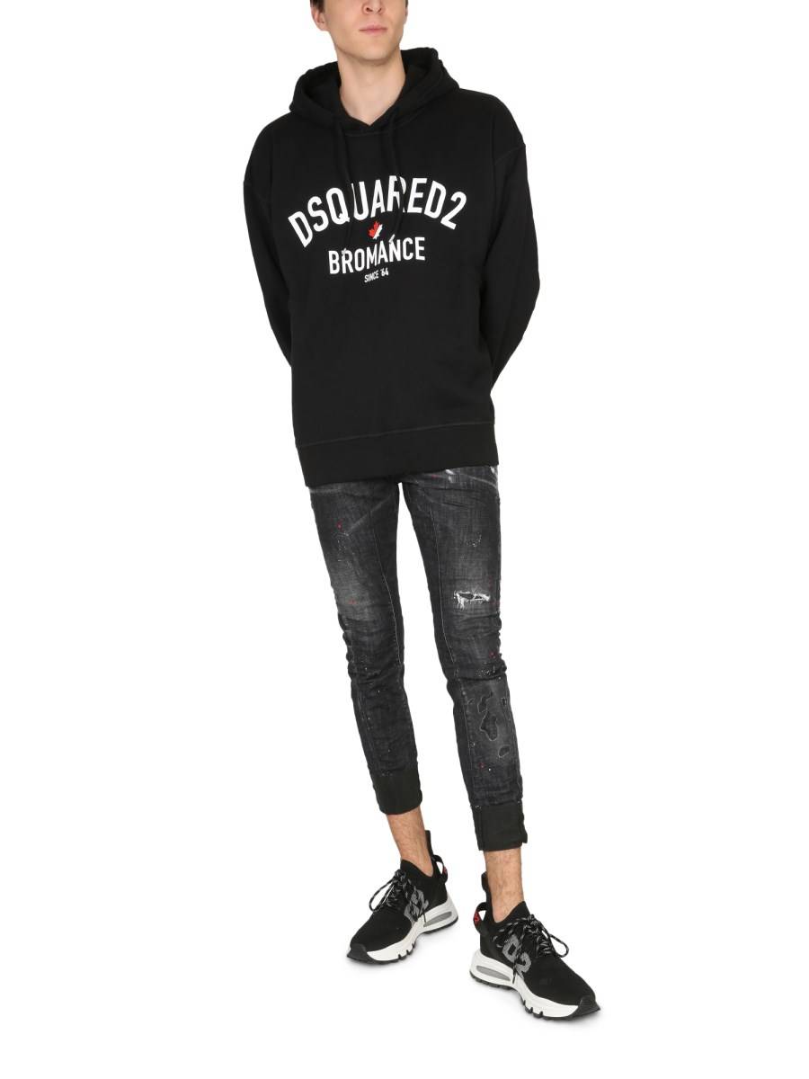 DSQUARED FELPA IN COTONE CON STAMPA LOGO