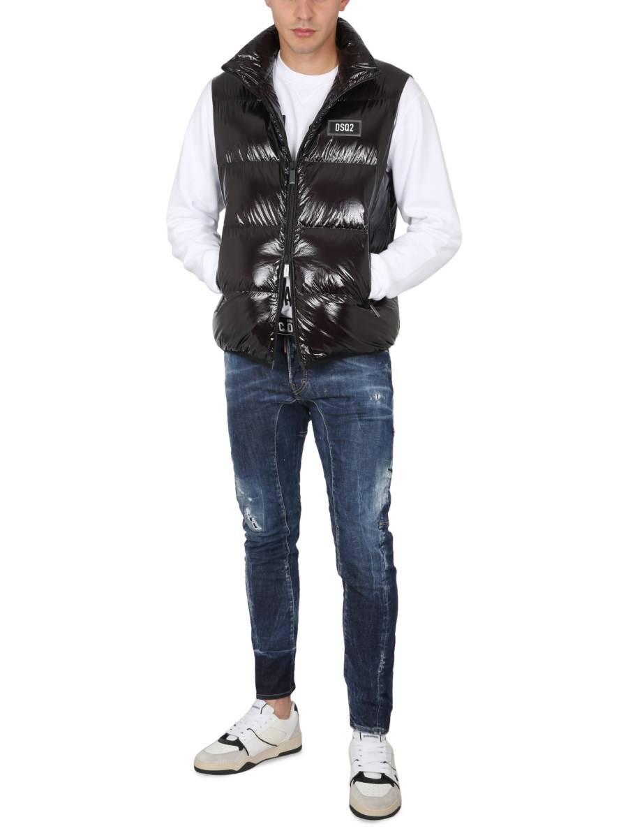 DSQUARED GILET IMBOTTITO CON LOGO