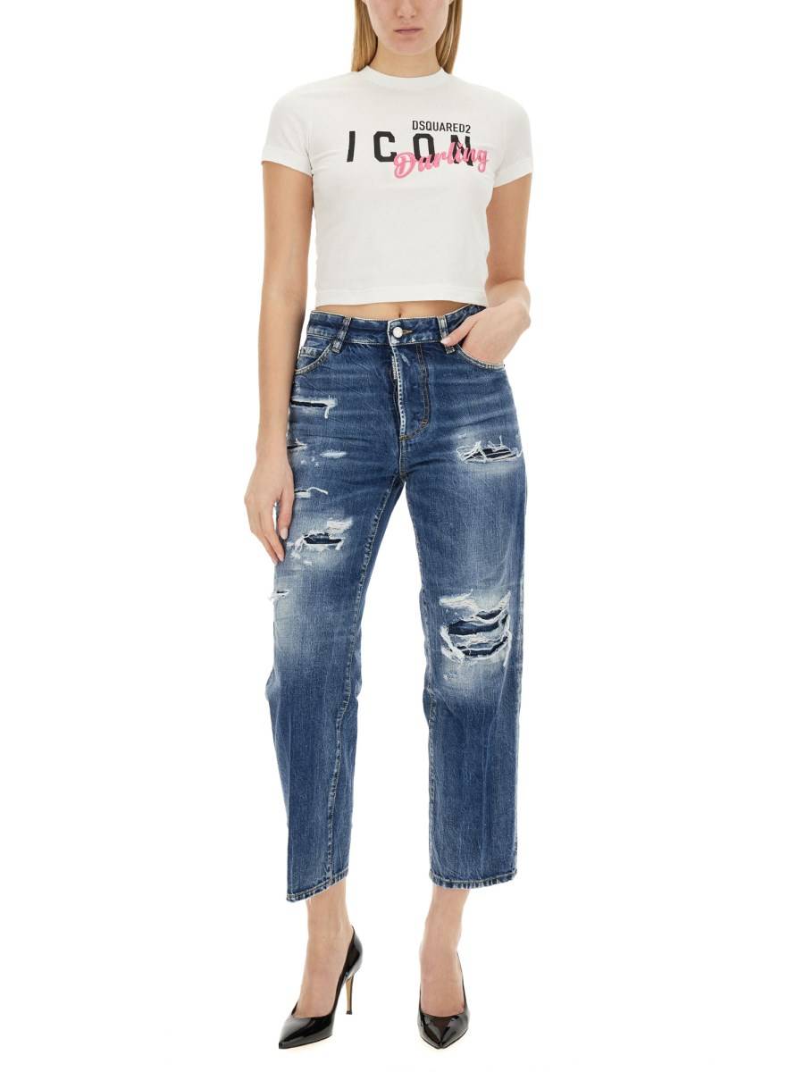 DSQUARED JEANS "BOSTON" IN DENIM DI COTONE