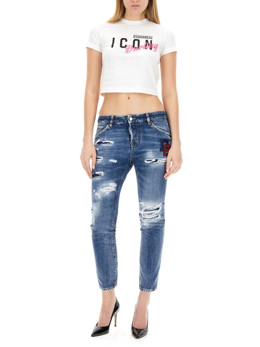 DSQUARED JEANS "COOL GIRL" IN DENIM DI COTONE
