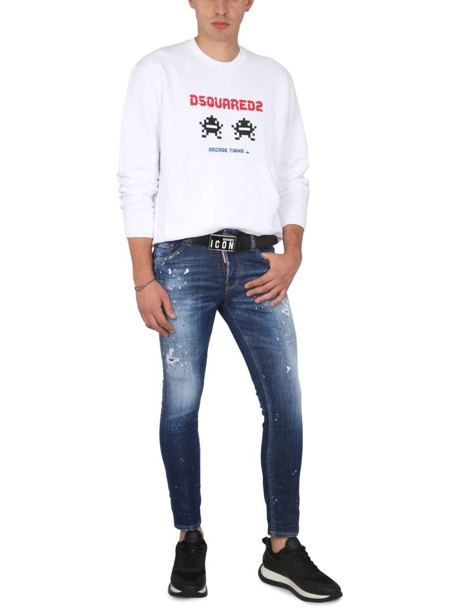 DSQUARED JEANS SKATER FIT IN DENIM DI COTONE