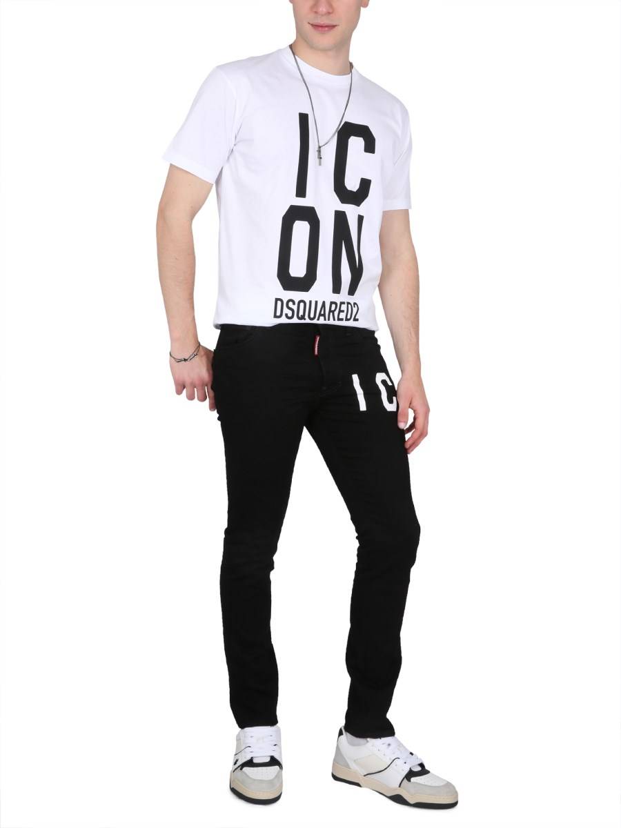 DSQUARED JEANS SKATER FIT IN DENIM DI COTONE