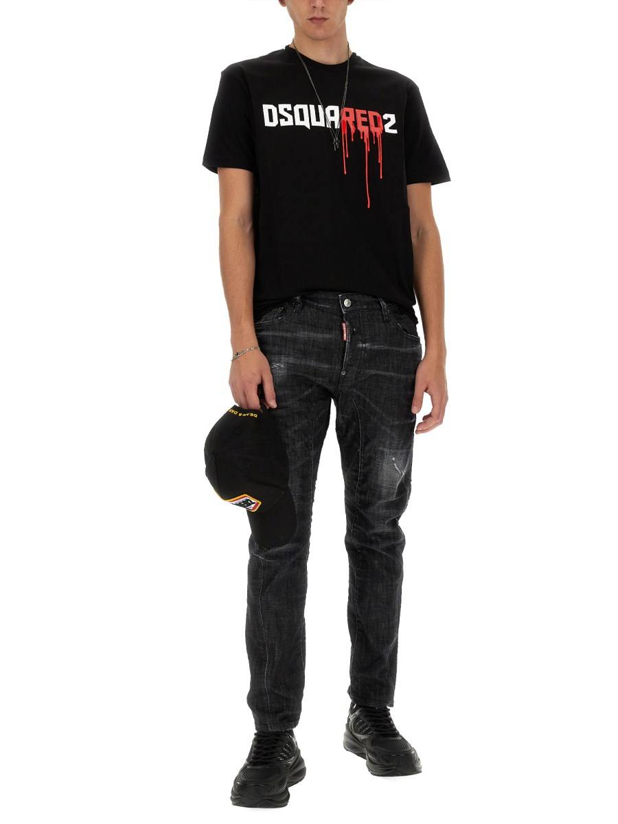 DSQUARED JEANS TIDY BIKER IN DENIM DI COTONE