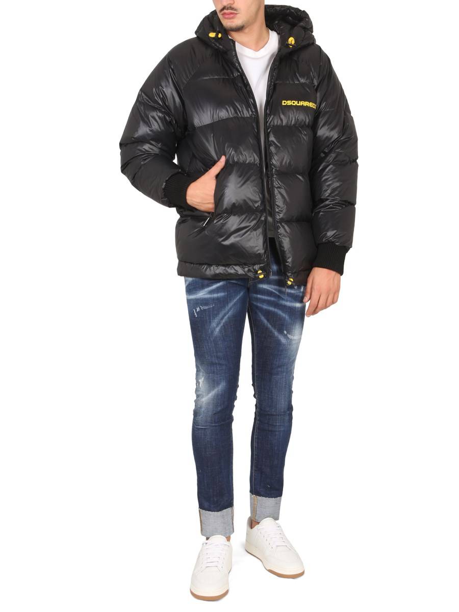DSQUARED PIUMINO CON STAMPA LOGO IN NYLON