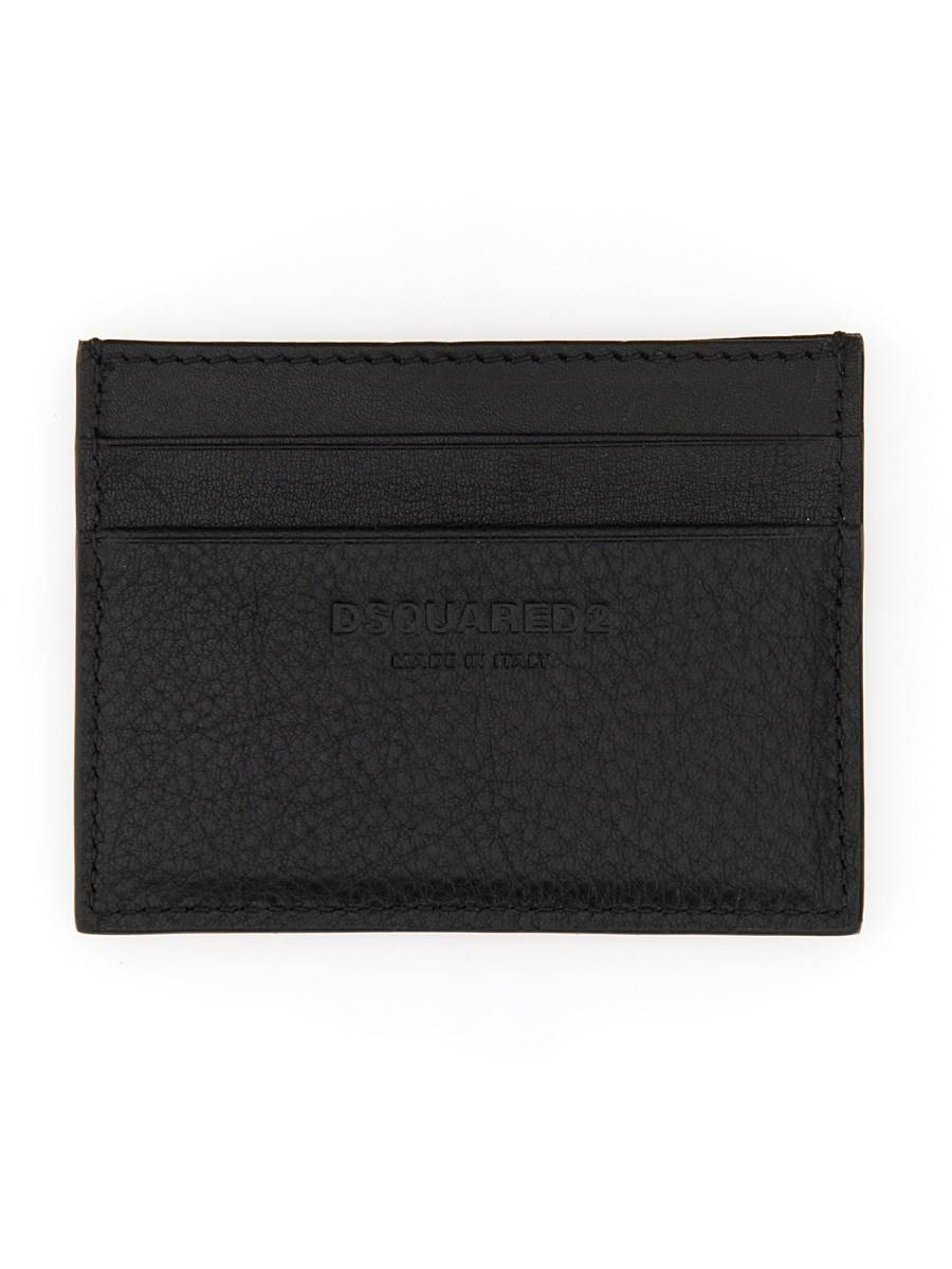 DSQUARED PORTACARTE IN PELLE CON LOGO ICON