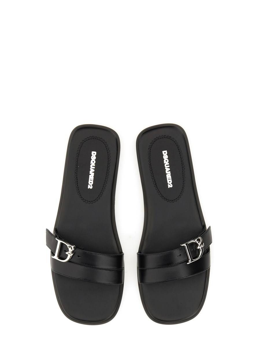 DSQUARED SANDALO D2 STATEMENT IN PELLE