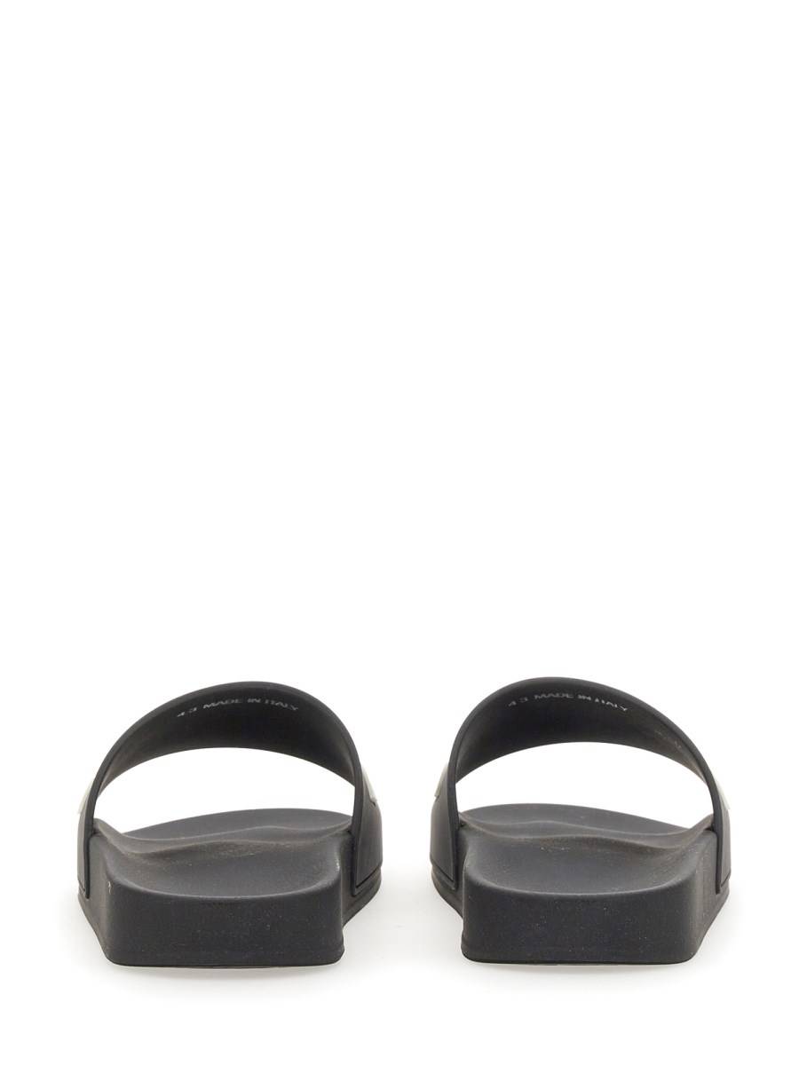 DSQUARED SANDALO SLIDE IN GOMMA CON STAMPA LOGO