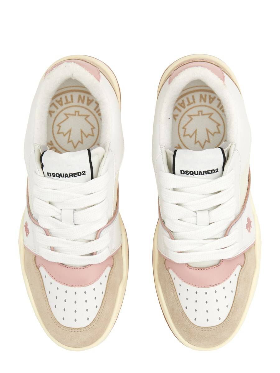 DSQUARED SNEAKER IN PELLE CON LOGO