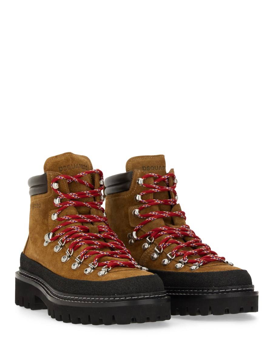 DSQUARED STIVALE "CANADIAN HIKING" IN PELLE