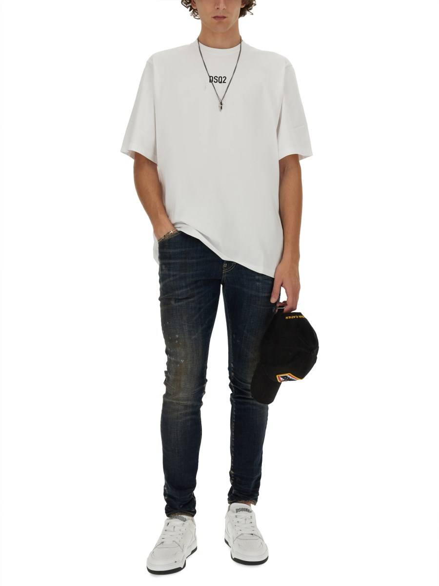 DSQUARED T-SHIRT DSQ2 LOOSE FIT IN JERSEY COTONE