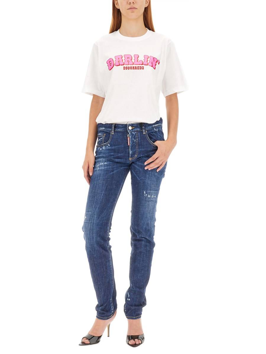DSQUARED T-SHIRT EASY FIT IN JERSEY DI COTONE