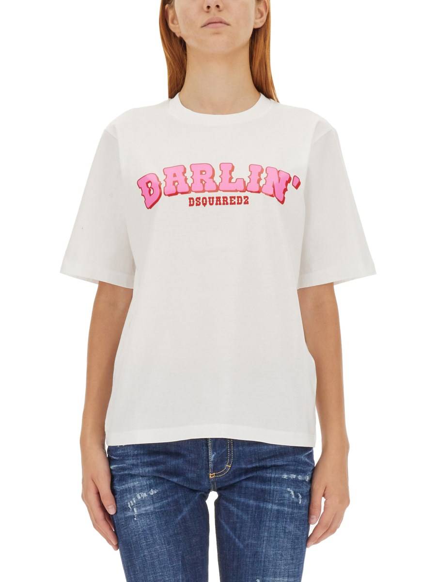 DSQUARED T-SHIRT EASY FIT IN JERSEY DI COTONE
