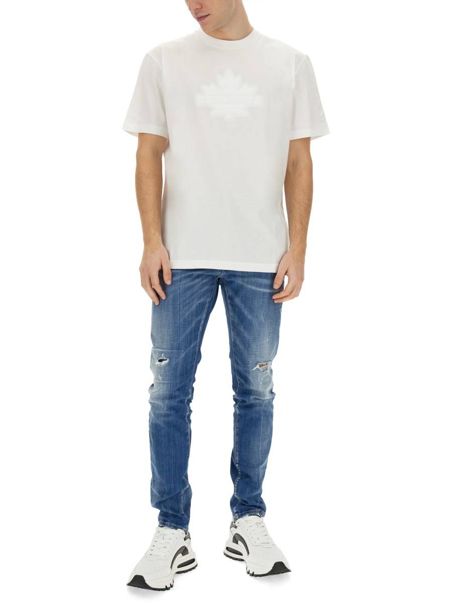 DSQUARED T-SHIRT IN COTONE CON LOGO