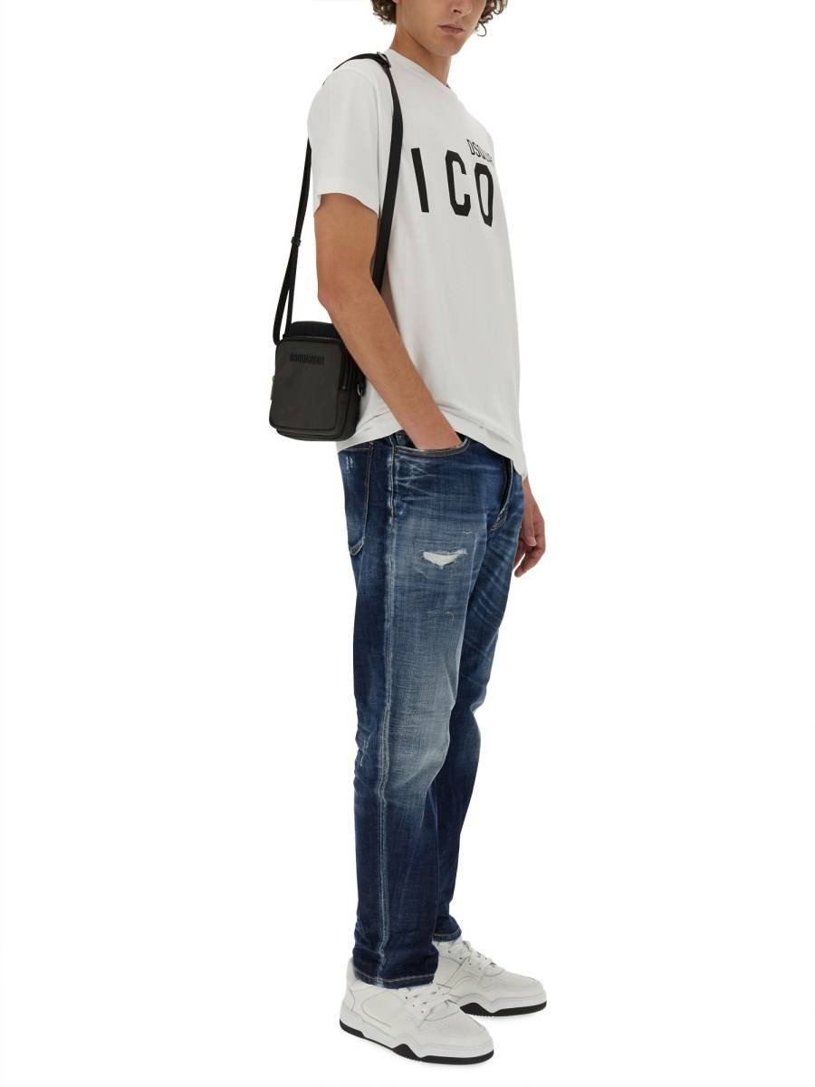 DSQUARED T-SHIRT IN COTONE CON STAMPA LOGO