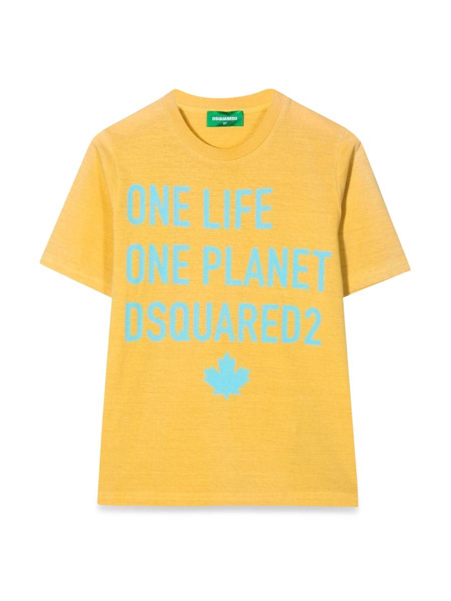DSQUARED T-SHIRT ONE LIFE ONE PLANET