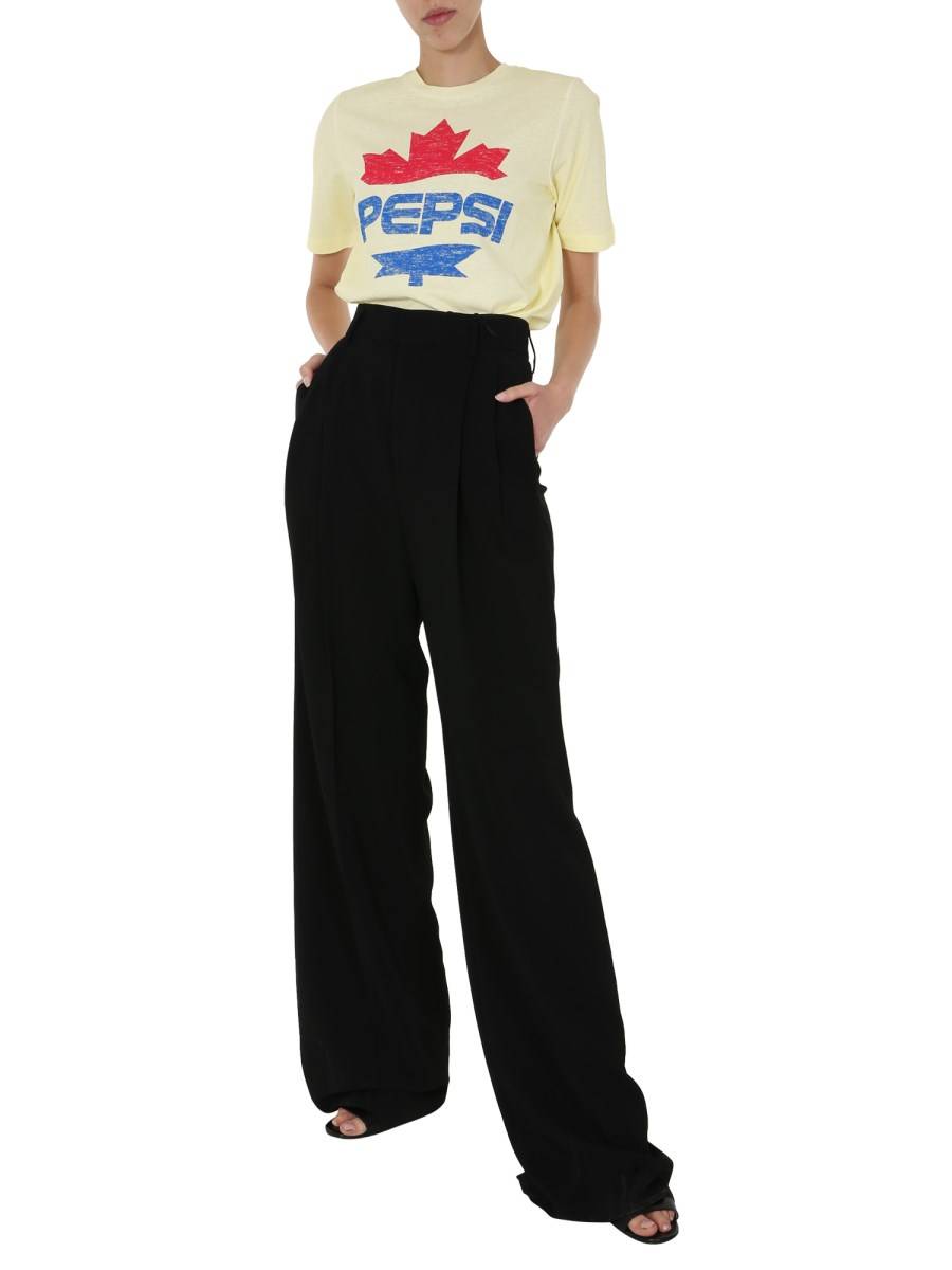 DSQUARED T-SHIRT "PEPSI" GIROCOLLO IN COTONE