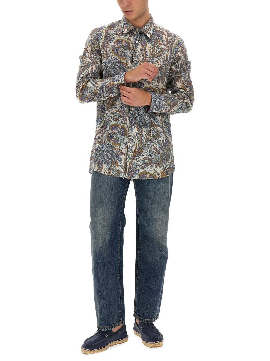 ETRO CAMICIA IN COTONE CON STAMPA PAISLEY