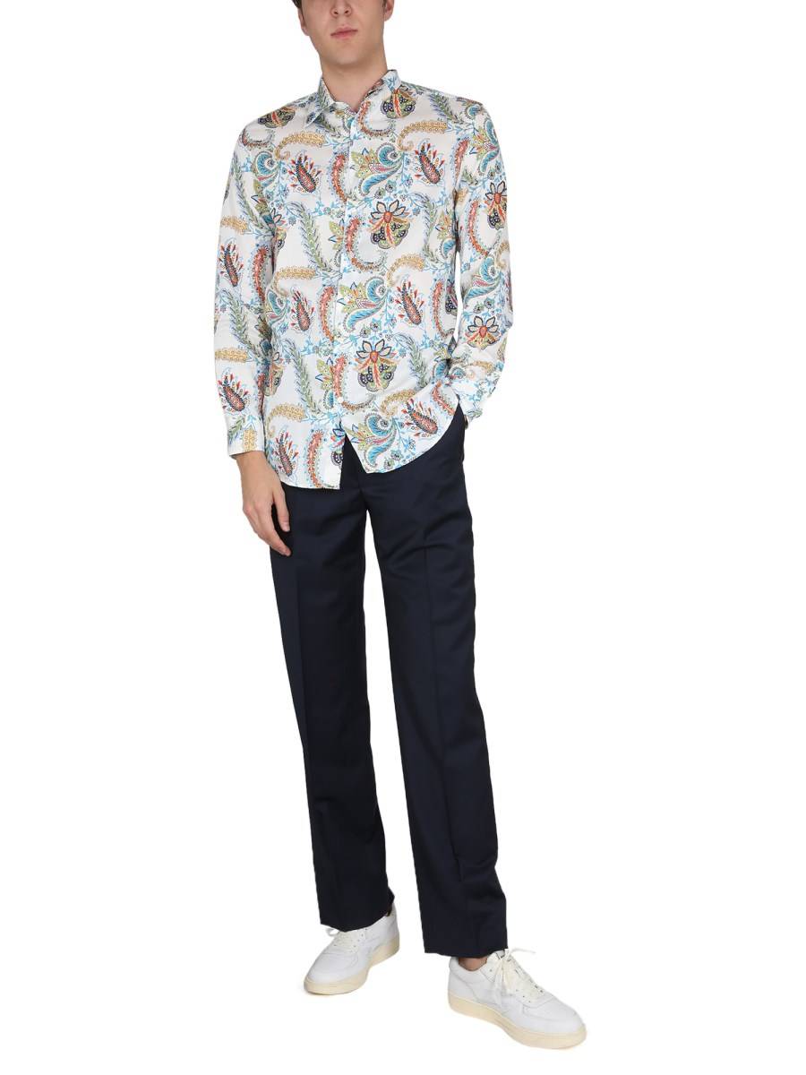 ETRO CAMICIA PAISLEY FLOREALE IN COTONE