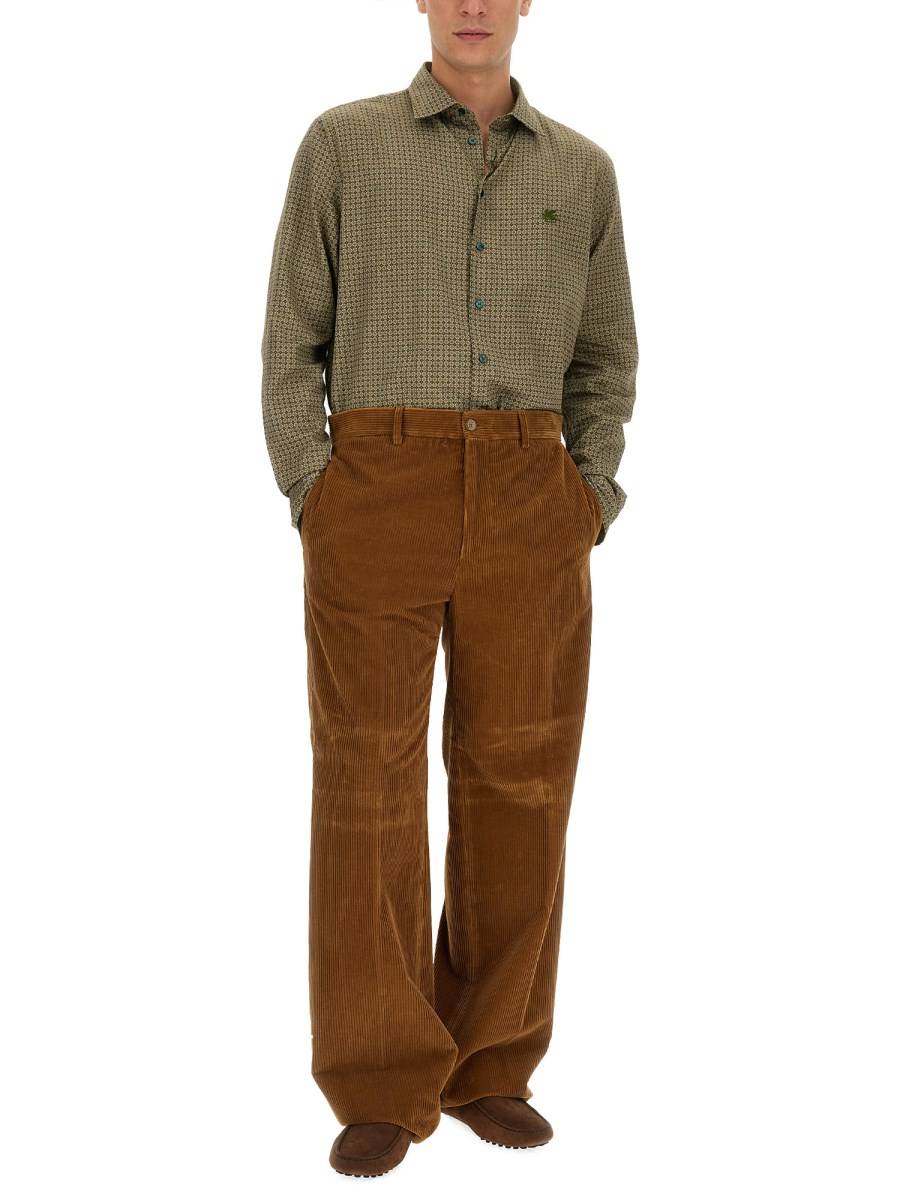 ETRO CAMICIA PEGASO IN POPELINE DI COTONE