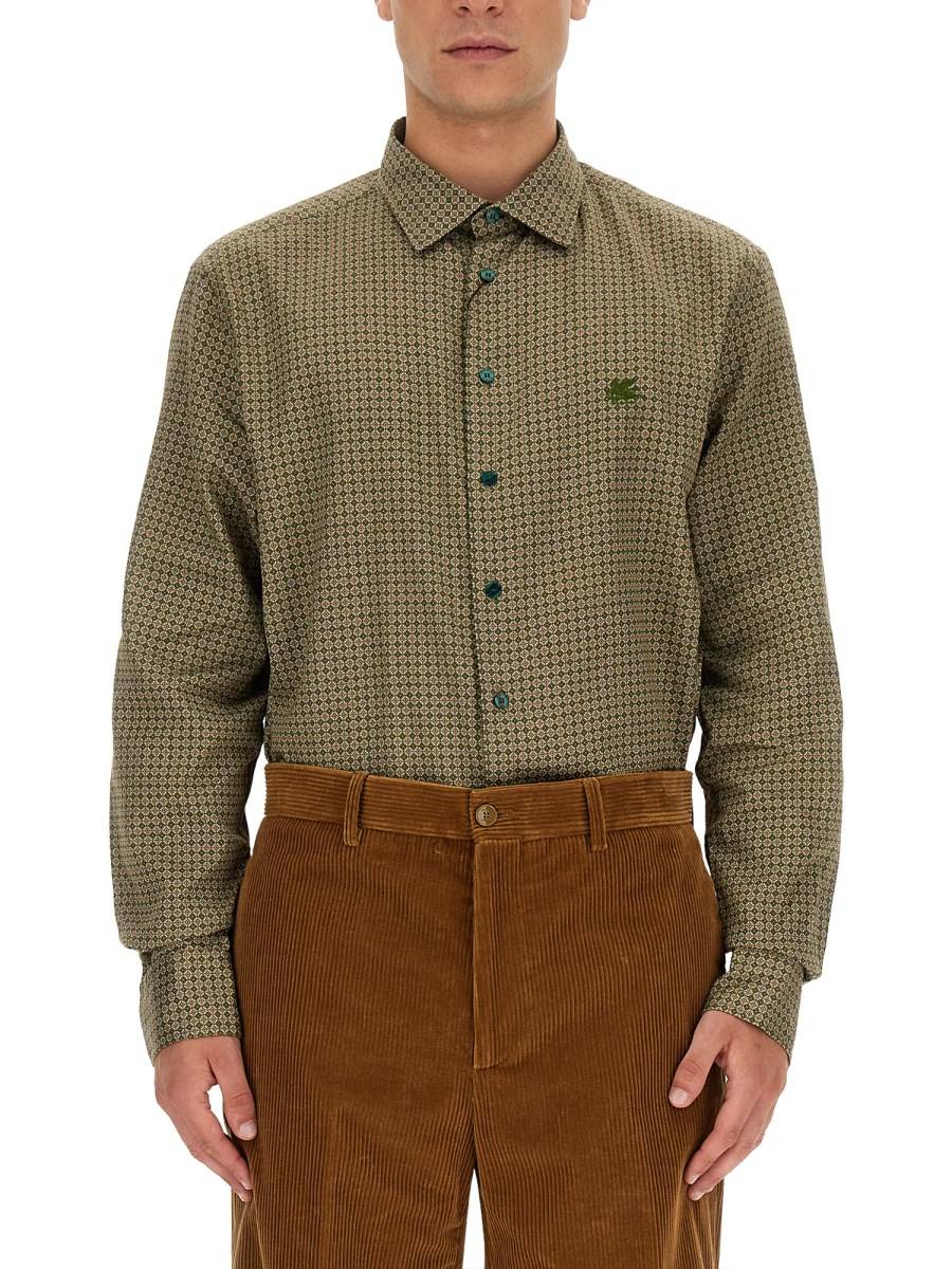 ETRO CAMICIA PEGASO IN POPELINE DI COTONE