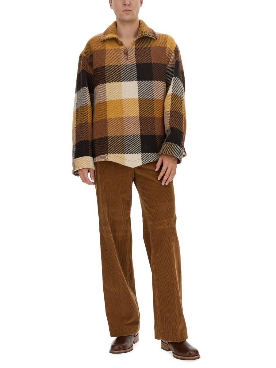 ETRO CAMICIA POLO IN LANA